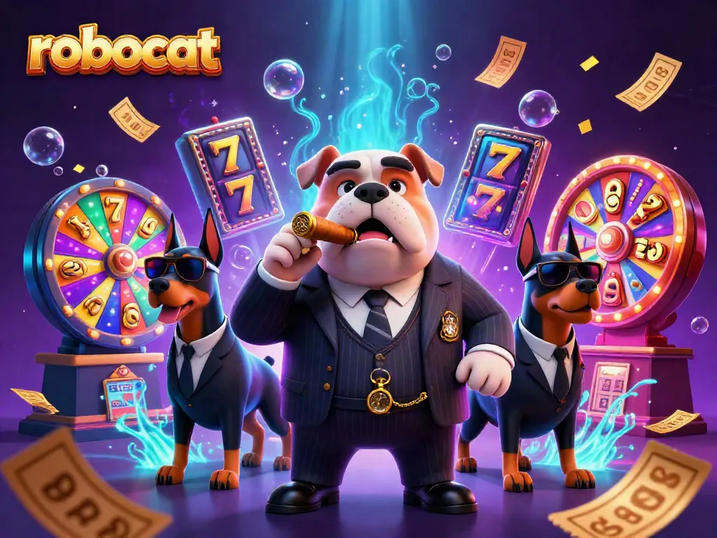 Engage in excitement at Robocat Casino with vibrant slot machines and charismatic characters.