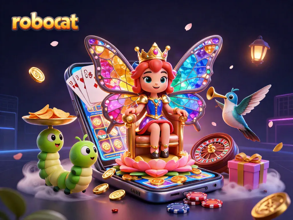 Spin and win at Robocat, where vibrant 3D elements create an engaging casino experience.